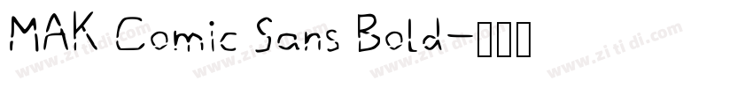 MAK Comic Sans Bold字体转换